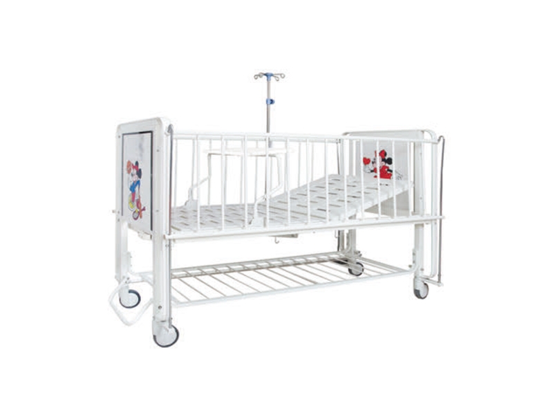 A26 KEC-02钢制喷塑儿童床(单摇|中控轮|护栏|餐桌)