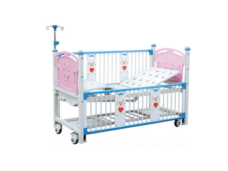 A25 KEC-01栅栏式豪华平板儿童床(双摇|带轮|护栏)